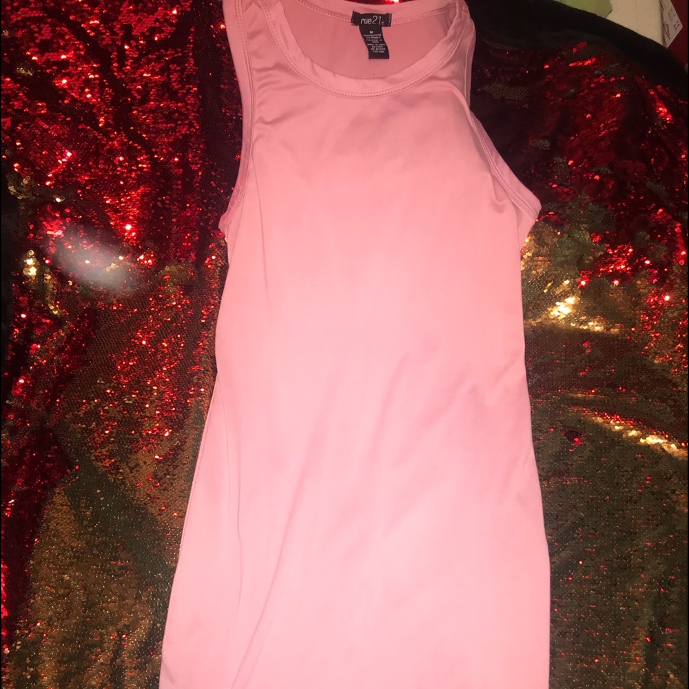 Blush pink bodycon dress
